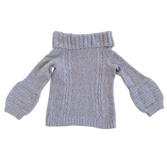 Anthro Sleeping On Snow Mauve Pink Cotton Alpaca Off Shoulder Sweater - Size M - Picture 6 of 16